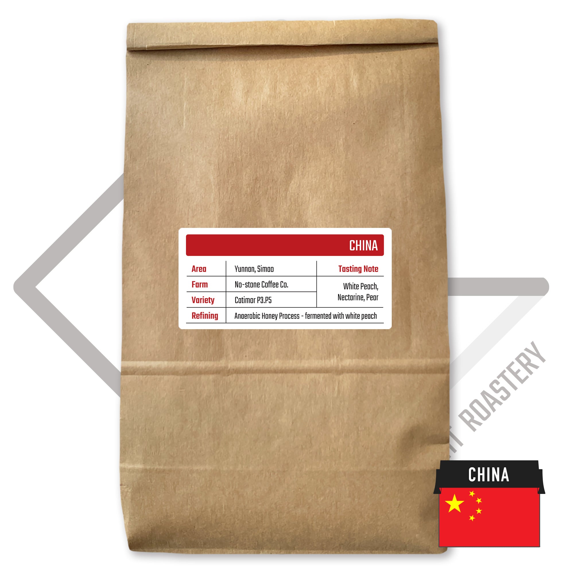 生豆 中国 雲南省 No-stone Coffee Co - Anaerobic Honey Process & Infused White Peach