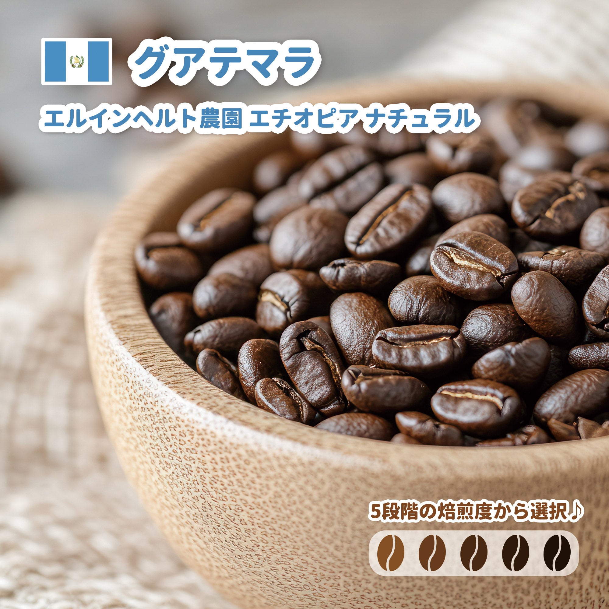 グァテマラ エルインヘルト農園 エチオピア ナチュラル コーヒー豆